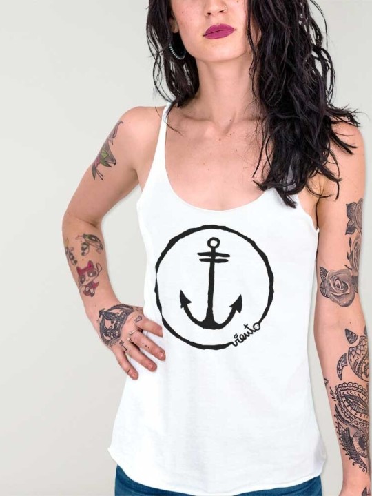 The Anchor Logo Tirantes Mujer Blanco