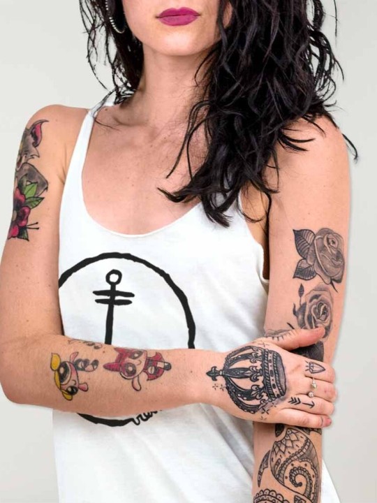 The Anchor Logo  Tank Top Donna Bianco