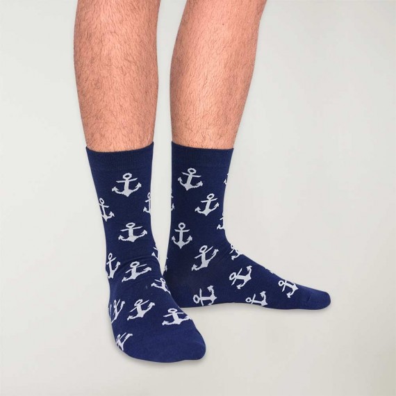 Calcetines - sin costura - Navy: Calcetines bajos para hombre de ma