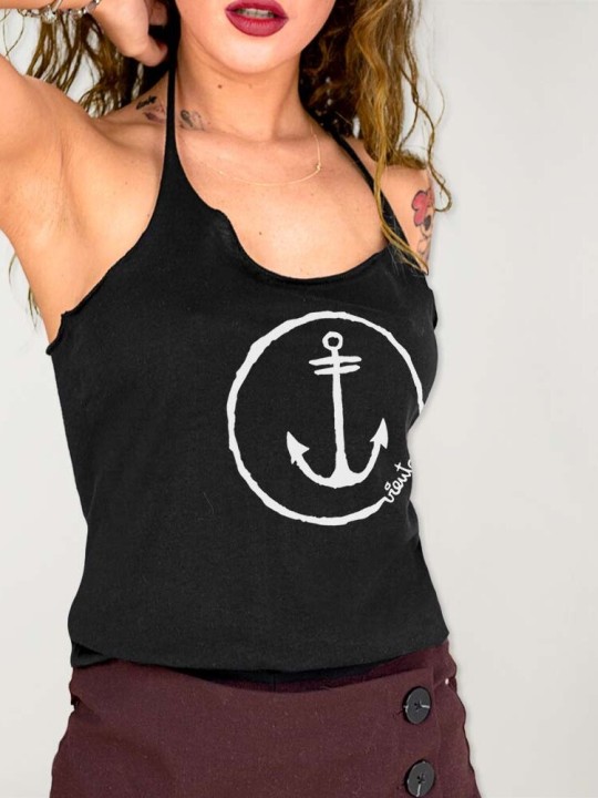 The Anchor logo Tank Top-Frau - Schwarz