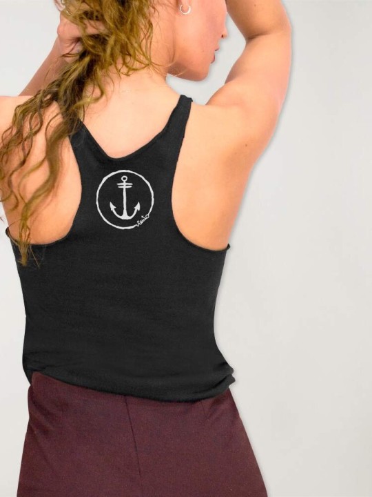 The Anchor logo Tank Top-Frau - Schwarz