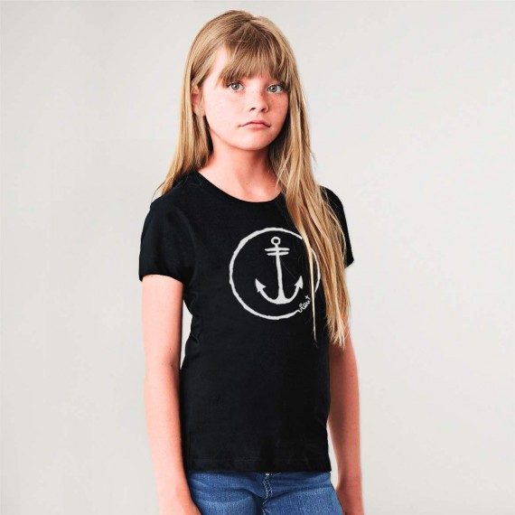 Girl T-shirt Black Anchor Logo