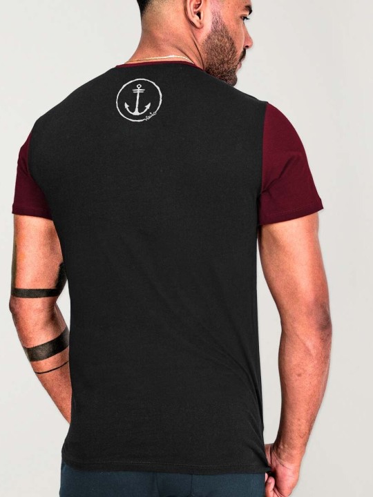 Camiseta de Hombre Negra Patch Special Pocket