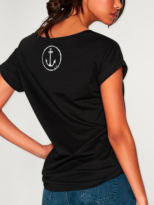 Camiseta de Mujer Negra Dark Captain