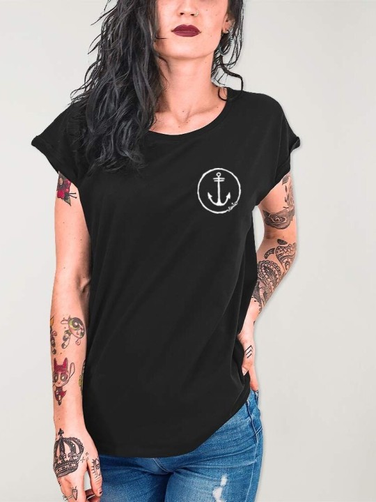 Camiseta de Mujer Negra Viento Team