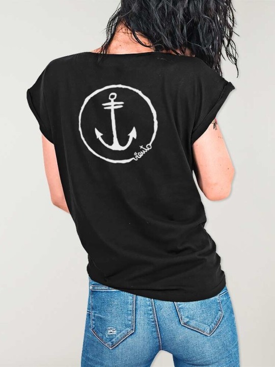 Camiseta de Mujer Negra Viento Team