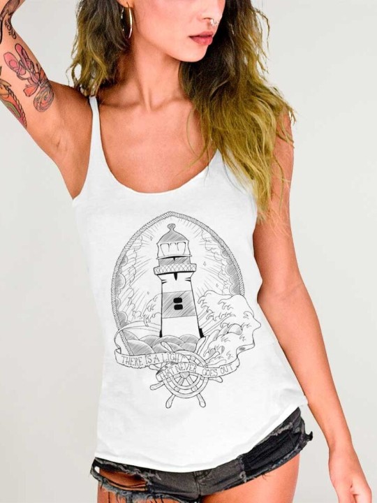 The Lighthouse  Tank Top Donna Bianco