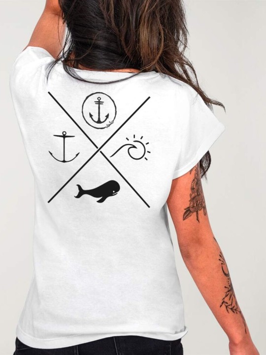 Women T-shirt White Crossed Ideals Special Edition