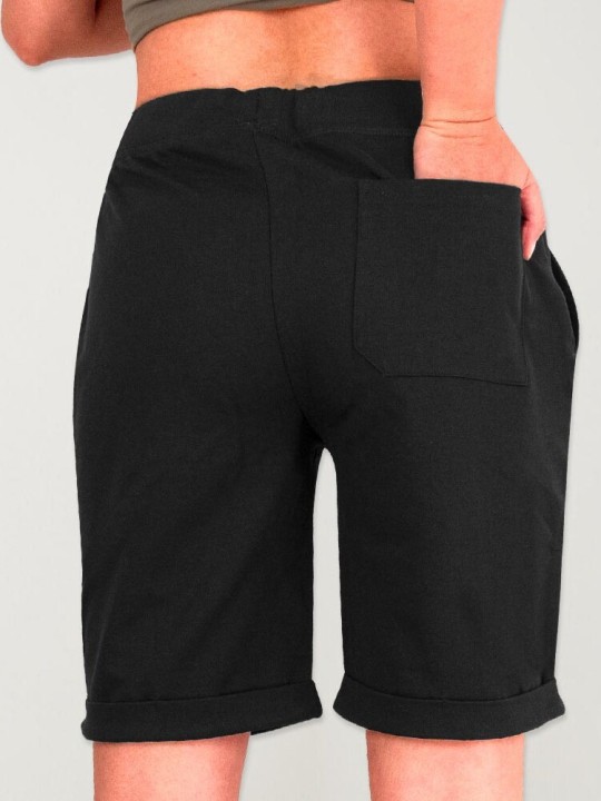 Pantalones cortos de Mujer Unisex Style Negro Tropical Heat