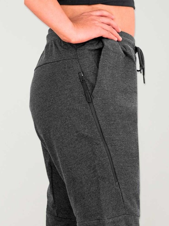 Women Jogger Unisex Style Heather Black After Ride