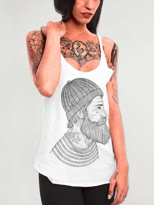 Women Tank Top White Seaman