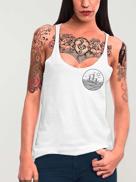 Women Tank Top White Drifter