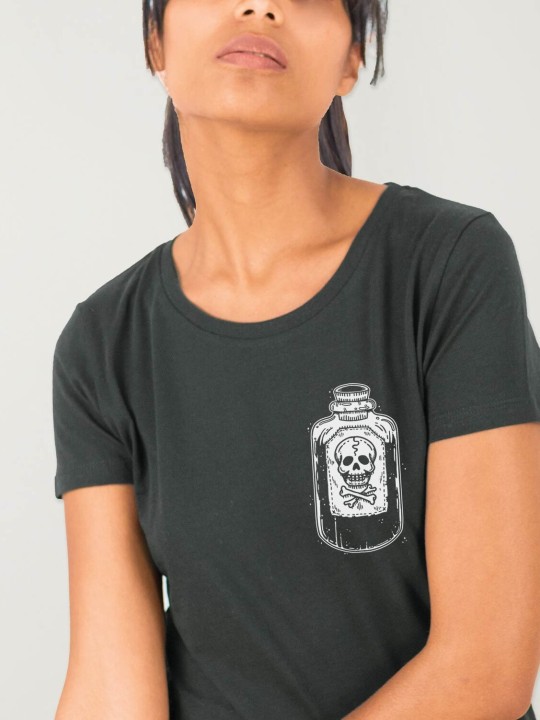 T-shirt Femme Plomb Drunk Skull Remastered