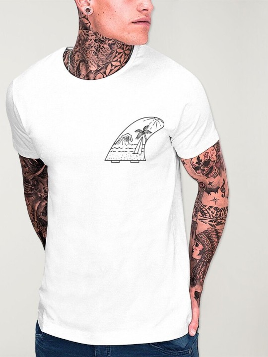 T-shirt Herren Weiß Paradise Finn