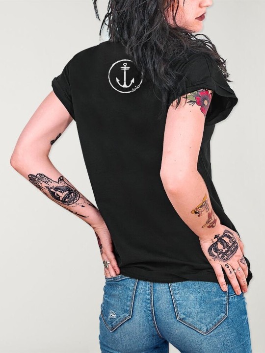 Camiseta de Mujer Negra Real Anchor