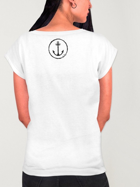 Camiseta de Mujer Blanca Skull Logo