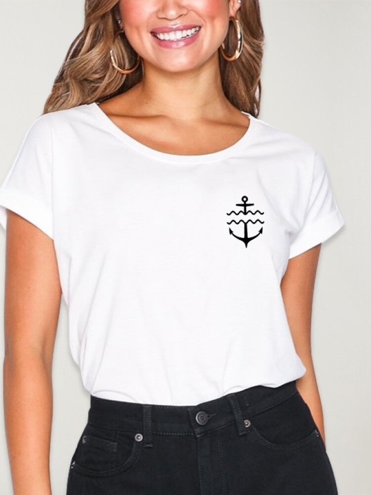 T-shirt Femme Blanc Surfers Club Classics