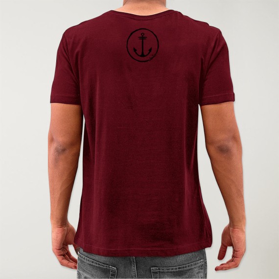PICTON PEC Men's / Unisex Burgundy Modern Crew T-Shirt 