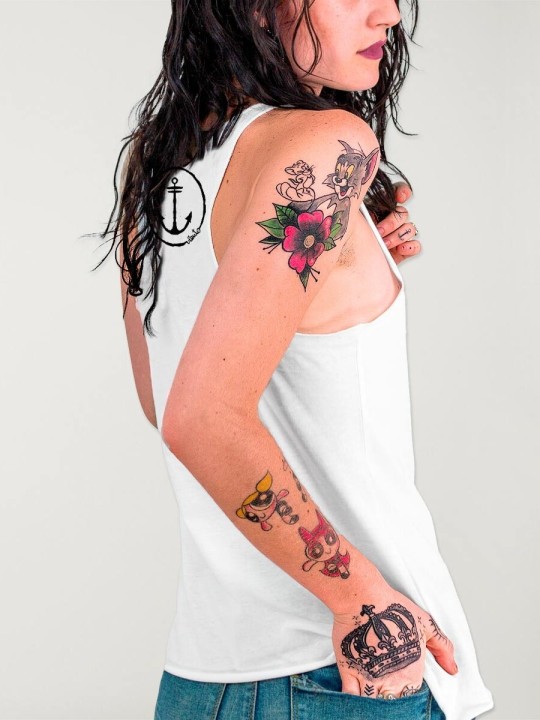 Débardeur Femme Blanc Pirate Life Cercle