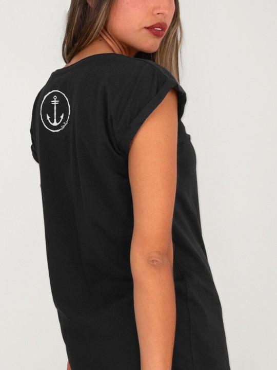 Camiseta de Mujer Negra Good Vibes