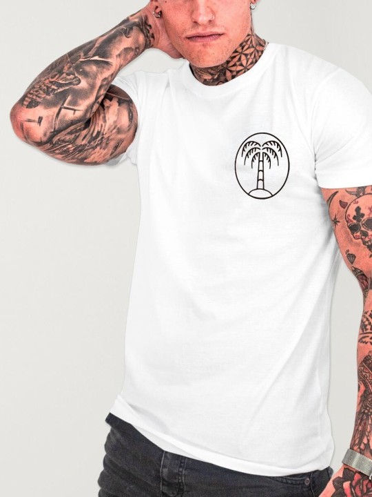 Men T-Shirt White Island