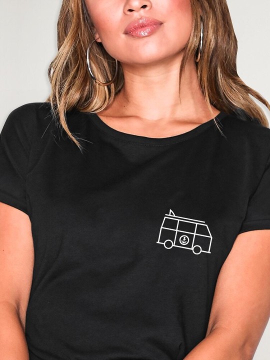 Camiseta de Mujer Negra Van Life