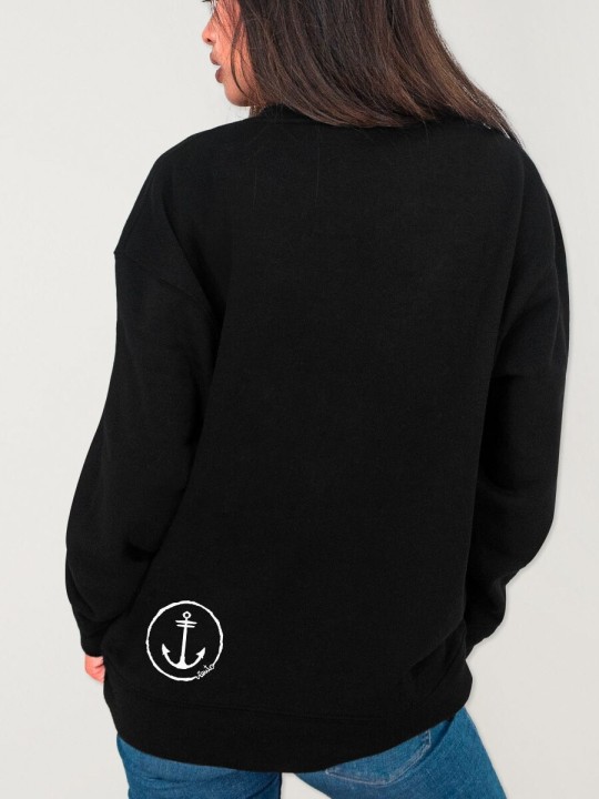 Sweatshirt de Mujer Negra Pirate Life