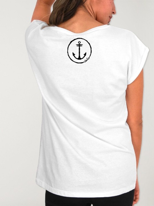 Camiseta de Mujer Blanca Wave Logo