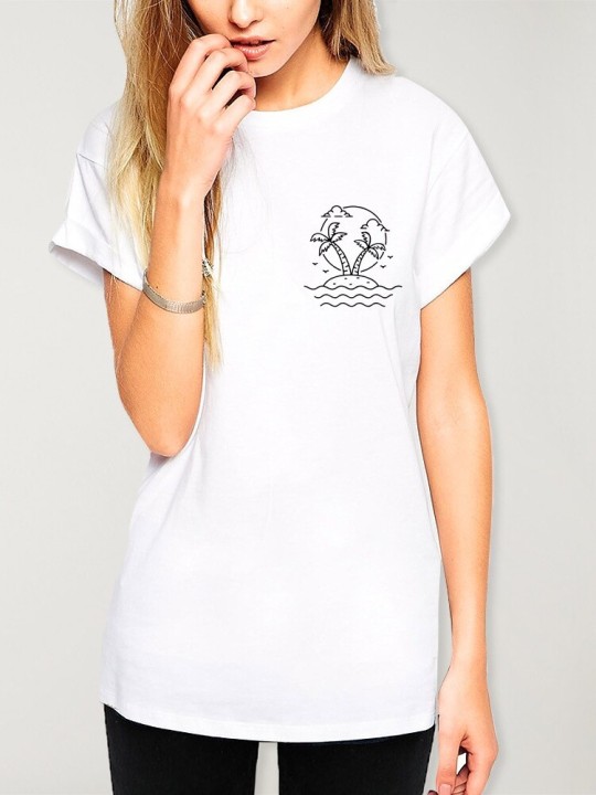 Women T-shirt White Oasis