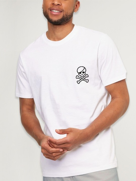 Camiseta de Hombre Blanca Skull Pirate