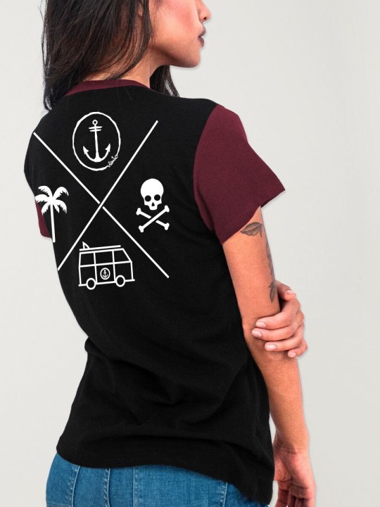 Camiseta de Mujer Negra Island Special Pocket