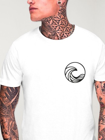 Men T-Shirt White Low Tide