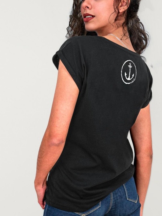 Camiseta de Mujer Negra Neverending Swell