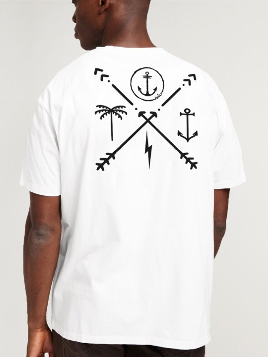 Men T-Shirt White Arrows