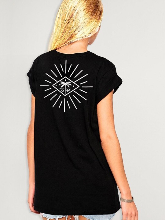 Women T-shirt Black Lost Place