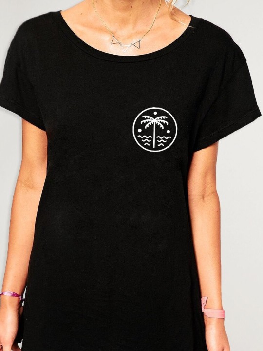 Women T-shirt Black Lost Place