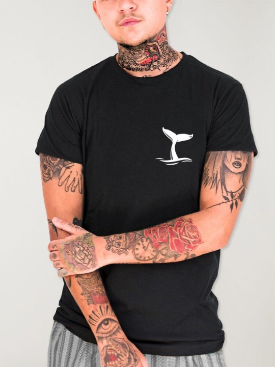 Camiseta de Hombre Negra Whale