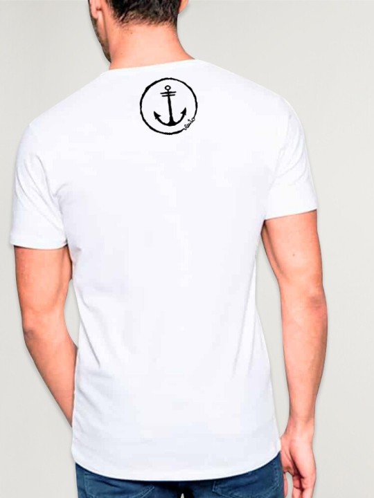 Men T-Shirt White Girl Sailor