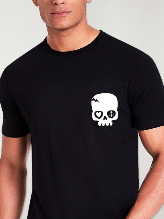 Men T-Shirt Black Calavera