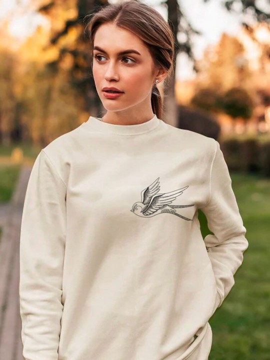 Sweatshirt Damen gebrochenem Weiß Golondrine Remastered