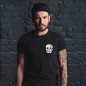 T-shirt Herren Schwarz Snake Skull