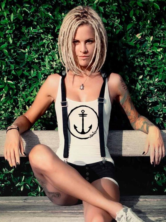 The Anchor Logo  Tank Top Donna Bianco