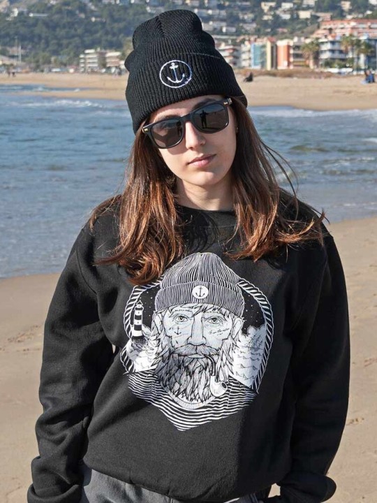 Sweatshirt de Mujer Negra Dark Captain