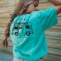 Women T-shirt Green Mint Van Surfer