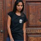 T-shirt Femme Noir Snake Skull