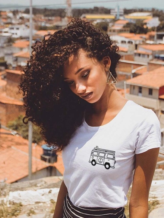 Women T-shirt White Van Life