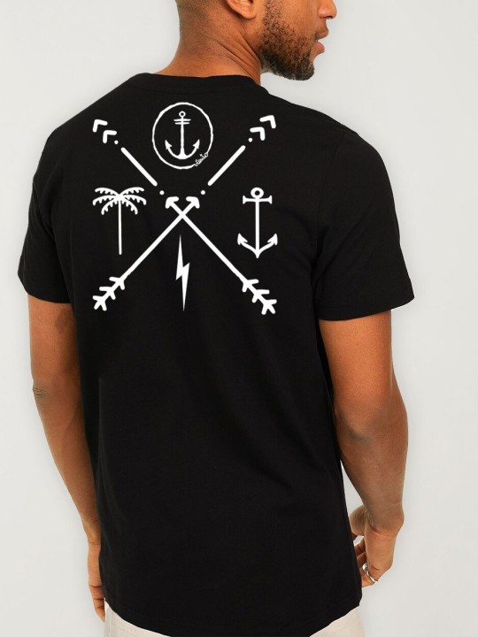 Men T-Shirt Black Arrows