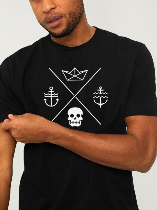 Men T-Shirt Black Arrows