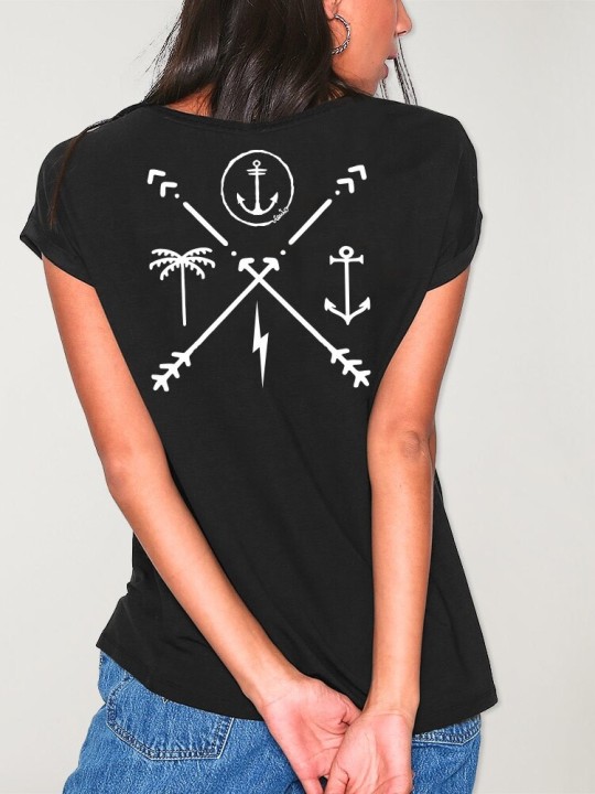 Women T-shirt Black Arrows