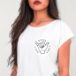 Women T-shirt White Good Vibes